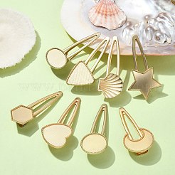 8Pcs 8 Styles Alloy Alligator Hair Clip Finding&nbsp;PHAR-CJ0001-03