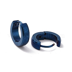 304 Stainless Steel Thick Hoop Earrings for Men Women&nbsp;EJEW-G324-01BL
