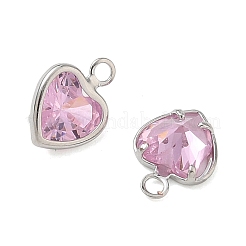 Brass Micro Pave Cubic Zirconia Charms&nbsp;CU-CBABEB3-03P