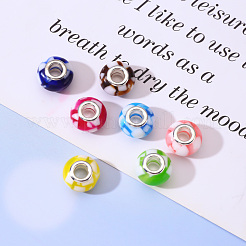 96Pcs 12 Style Resin European Beads&nbsp;RPDL-YW0001-01