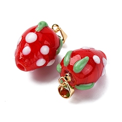 Handmade Lampwork Pendants&nbsp;LAMP-S069-05A-G