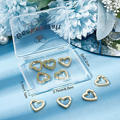 10Pcs Brass Spring Gate Rings&nbsp;KK-BBC0003-89