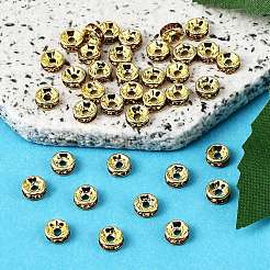 Brass Rhinestone Spacer Beads&nbsp;RB-A014-Z6mm-17G