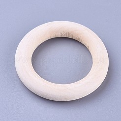 Unfinished Wood Linking Rings&nbsp;WOOD-F002-01-40mm
