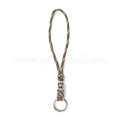 5Pcs 5 Colors Alloy Skull 7 Inner Cores Polyester & Spandex Cord Ropes Pendant Decorations&nbsp;HJEW-JM04319