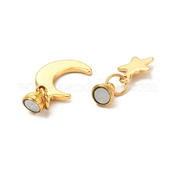 Round Brass Magnetic Clasps with Loops&nbsp;FIND-JF00095-01