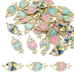 10Pcs Alloy Enamel Fish Links Connectors&nbsp;ENAM-YW0005-86A