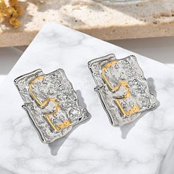 304 Stainless Steel Stud Earrings for Women&nbsp;STAS-Z117-02GP
