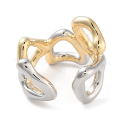 Brass Triangle Open Cuff Ring for Women&nbsp;RJEW-C102-14GP