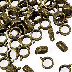 50Pcs Tibetan Style Alloy Tube Bails&nbsp;TIBE-TAD0001-01AB