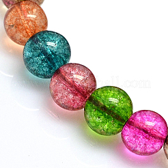 Crackle Glass Beads Strands&nbsp;CCG-8D-22