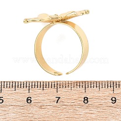 Brass Cuff Open Rings&nbsp;RJEW-Z129-02G-04