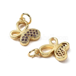 Brass Micro Pave Cubic Zirconia Pendants&nbsp;KK-Z114-06G