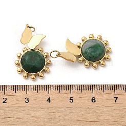 Natural African Jade Faceted Sun Pendants&nbsp;STAS-Z053-01G