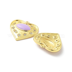 Brass Micro Pave Clear Cubic Zirconia Pendants&nbsp;KK-F871-06G-01