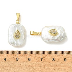 Natural Baroque Pearl Keshi Pearl Pendants&nbsp;PALLOY-JF05948