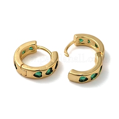 Rack Plating Brass Micro Pave Cubic Zirconia Hoop Earrings&nbsp;EJEW-L224-57G-02