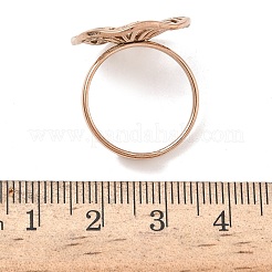 Adjustable 304 Stainless Steel Cuff Rings&nbsp;RJEW-Z121-01RG-02