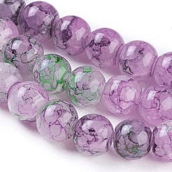Spray Painted Glass Beads Strands&nbsp;GLAA-A038-C-52