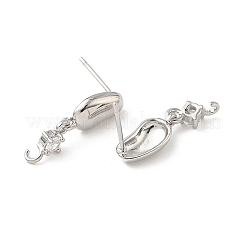 Brass Stud Earring Findings&nbsp;KK-D369-01P