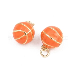 Brass Enamel Pendants&nbsp;KK-B157-10G