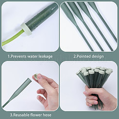 50Pcs 2 Styles Plastic Flower Water Tubes&nbsp;AJEW-GL0002-46