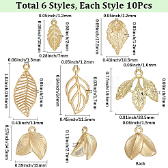 60Pcs 6 Styles Alloy Pendants&nbsp;FIND-SC0022-59