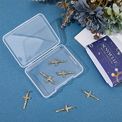 8Pcs Rack Plating Brass Micro Pave Clear Cubic Zirconia Pendants&nbsp;KK-SC0007-98