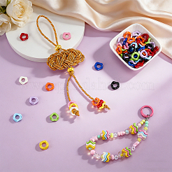 100Pcs 10 Colors Opaque Acrylic European Beads&nbsp;OACR-PH0004-80B