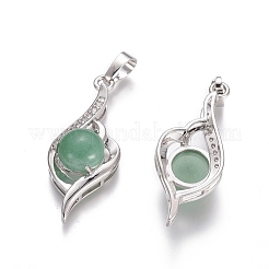 Natural Green Aventurine Pendants&nbsp;G-L512-G09