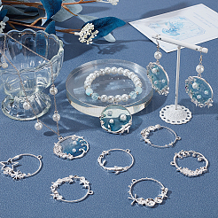 Alloy Open Back Bezel Pendants&nbsp;PALLOY-OC0001-65