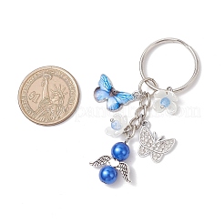 8Pcs 8 Colors Alloy Enamel with Acrylic Keychians&nbsp;KEYC-JKC01346