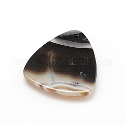 Natural Dyed & Heated Black Agate Pendants&nbsp;G-J307-39