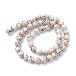 Assembled Synthetic Turquoise and Shell Beads Strands&nbsp;LS-G-S212-6mm-02