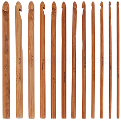 24Pcs Carbonized Bamboo Knitting Needles&nbsp;TOOL-CL0001-10