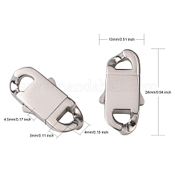 Non-Tarnish 304 Stainless Steel Box Clasps&nbsp;STAS-S080-03B-P