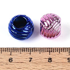 UV Plating Opaque Acrylic European Beads&nbsp;PACR-T017-15M