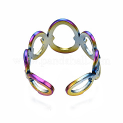 Open Oval Cuff Rings&nbsp;RJEW-N038-002