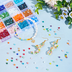 24 Strands 24 Colors Imitate Austrian Crystal Bicone Frosted Glass Beads Strands&nbsp;GLAA-AR0001-58