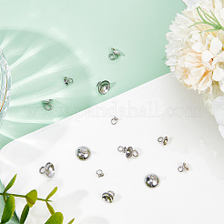 100Pcs 5 Styles 201 Stainless Steel Bead Cap Pendant Bails&nbsp;STAS-GO0001-11