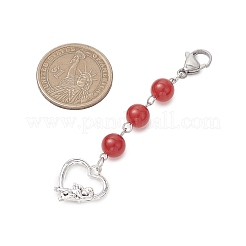 Heart Alloy Pendant Decorations&nbsp;HJEW-JM02926