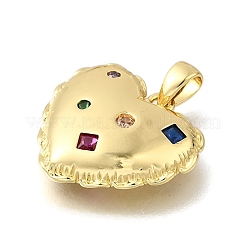 Brass Micro Pave Cubic Zirconia Pendants&nbsp;KK-U072-06G