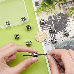 10Pcs 304 Stainless Steel Enamel European Beads&nbsp;STAS-UN0040-13
