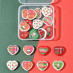 20Pcs Christmas Printed Opaque Acrylic Beads&nbsp;OACR-FS0002-53A