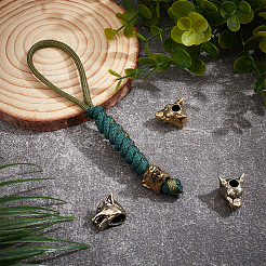 4Pcs 2 Colors Brass European Beads&nbsp;KK-NB0004-28