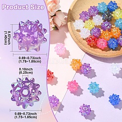 30Pcs AB Plating Opaque Acrylic Beads&nbsp;JACR-YW0001-04