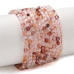 Natural Hematoid Quartz/Ferruginous Quartz Beads Strands&nbsp;G-Z161-A01-3mm