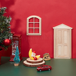 2 Pcs 2 Style Natural Wood Home Decorations&nbsp;DJEW-PH0001-10