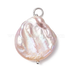Natural Baroque Pearl Keshi Pearl Pendants&nbsp;PALLOY-JF04629-02