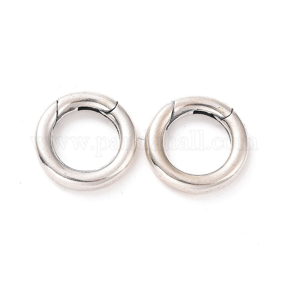Spring Gates D Rings Wholesale 925 Sterling Silver Spring Gate Rings - Pandahall.com
